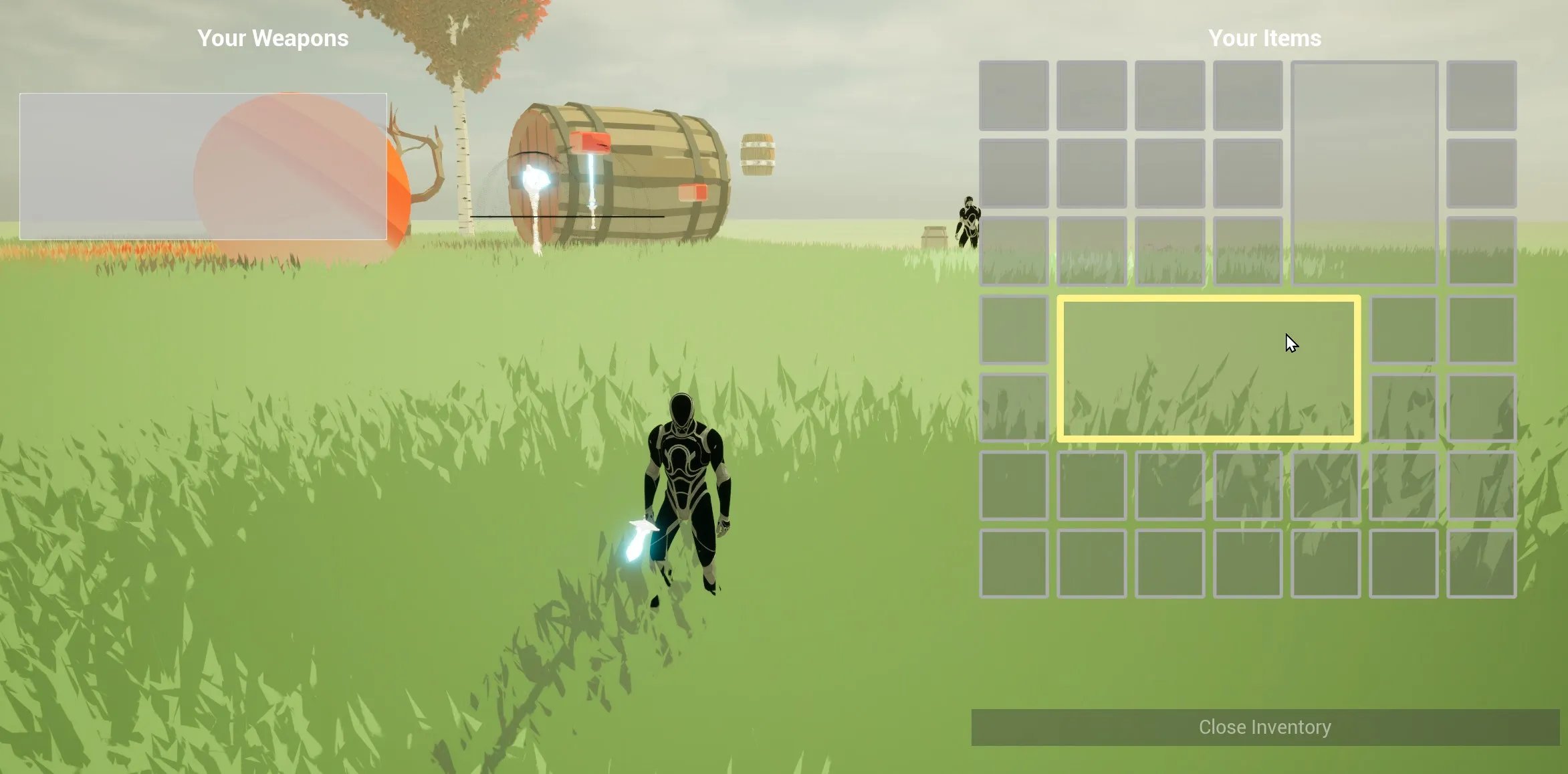 Screenshot of game UI